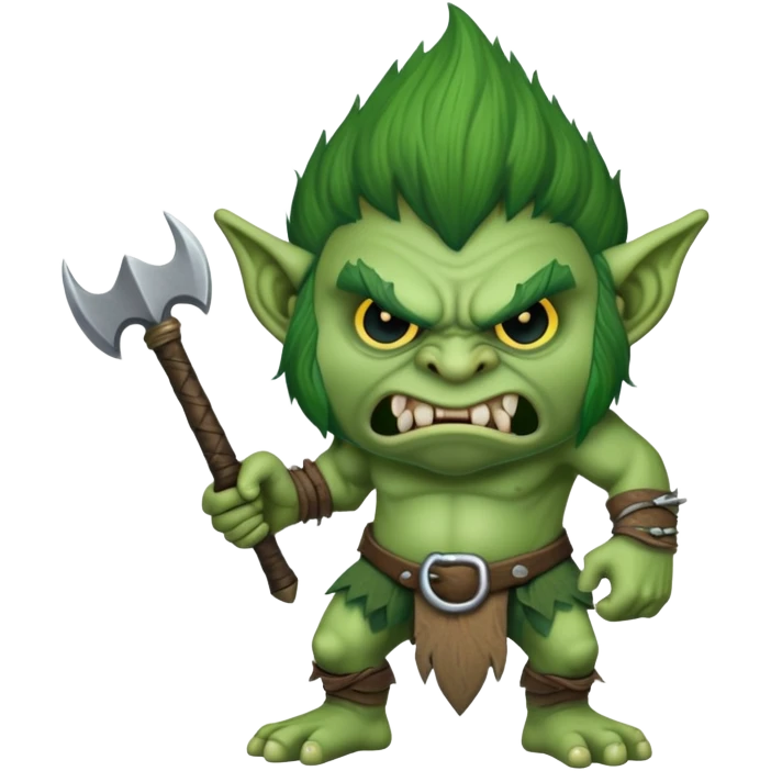 troll with club weapon emoji