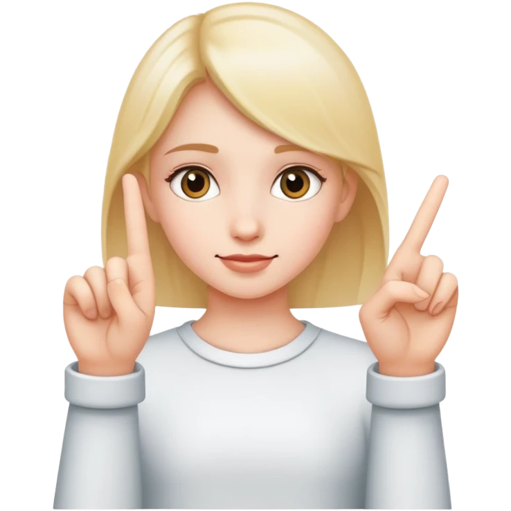 Girl with fingers  emoji