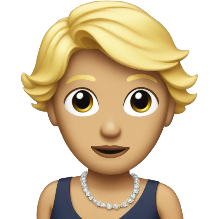 Donald Trump in a dress emoji