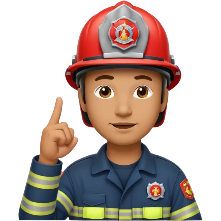 Pompier qui fait un doigt d'honneur emoji