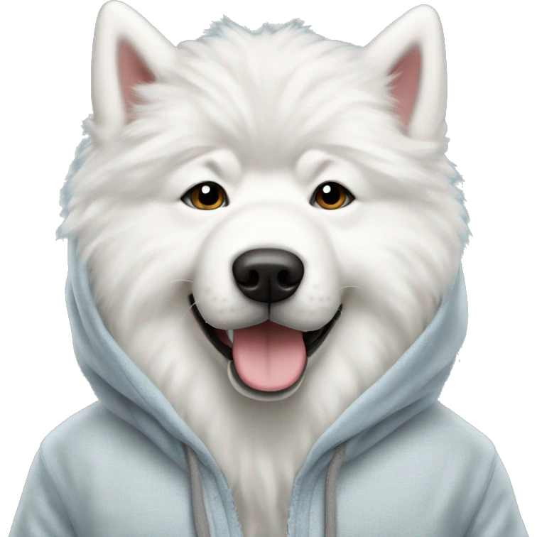 samoyed in hoodie emoji