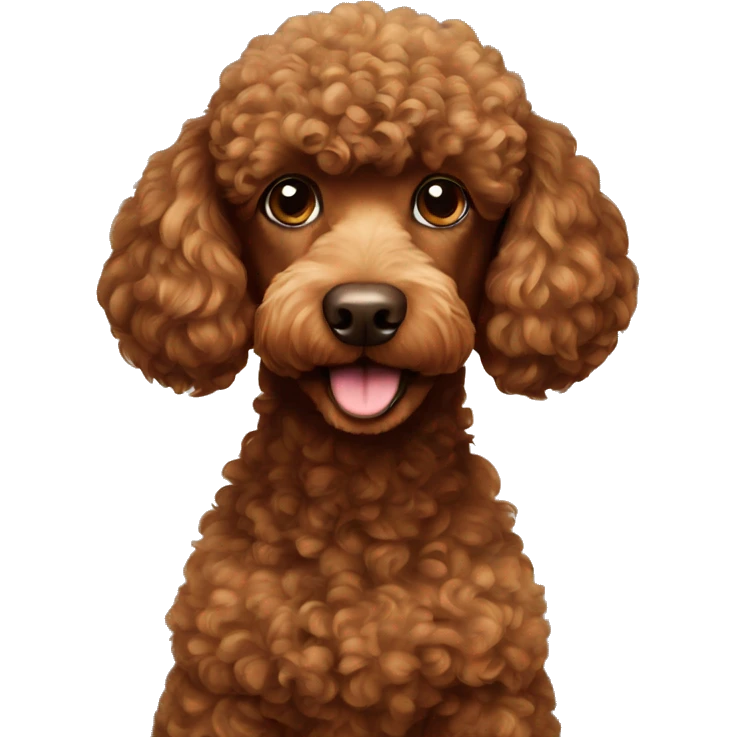 Brown poodle emoji