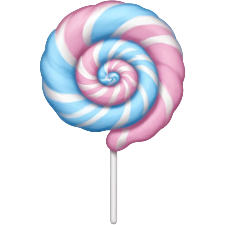 Cotton Candy, Pink Swirl Cotton Candy – classic fluffy pink spiral on a white stick. emoji