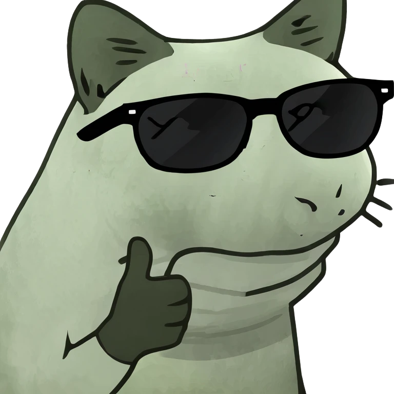 Cat with sunglasses emoji
