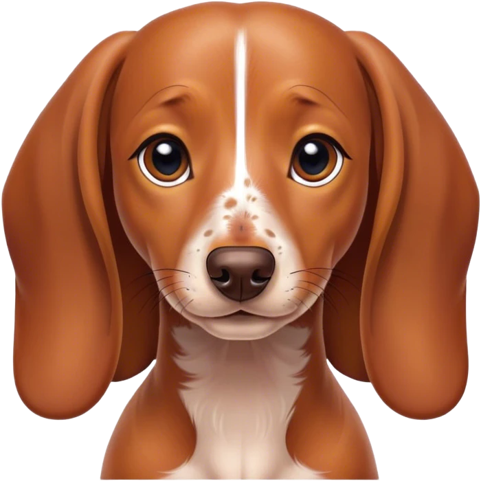 freckled dachshund emoji