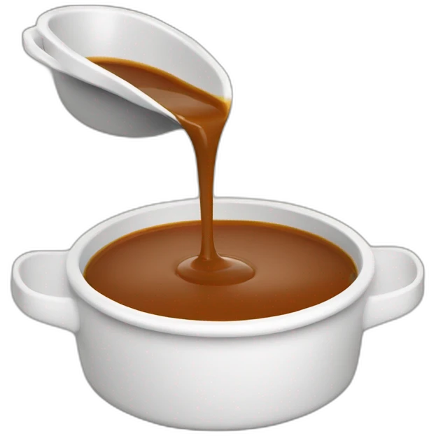 pouring gravy from ramekin emoji