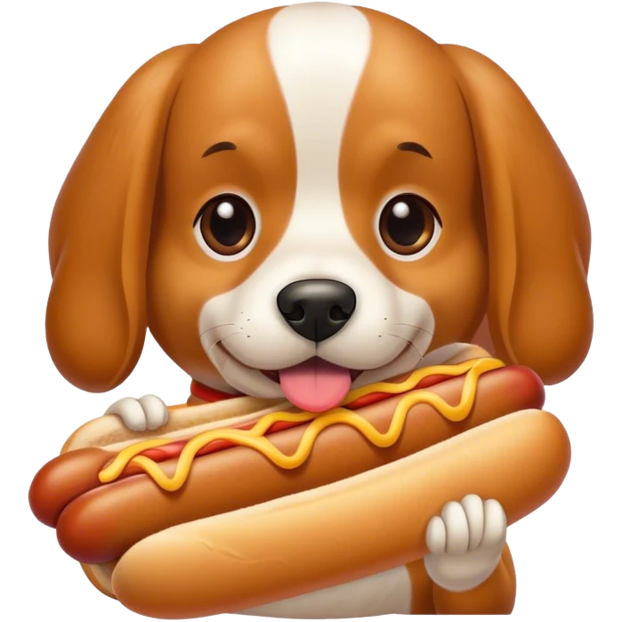 Dog eating a hot dog  emoji
