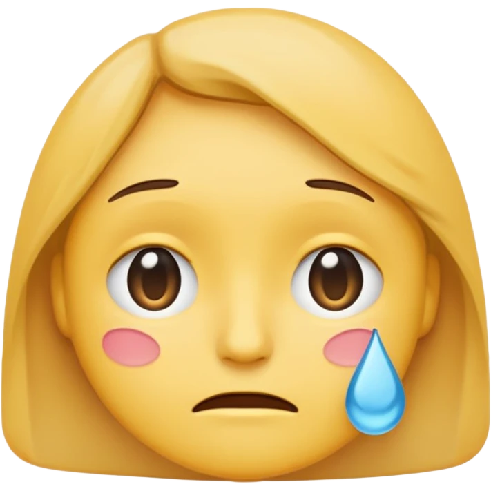 simple emoji icon, not a sticker,
single compact symbol,
simplified human face with small tears,
second simplified face nearby showing support,
very minimal emotion,
readable at 32x32 pixels,
flat pastel colors, thick outline,
transparent background, no gradients emoji