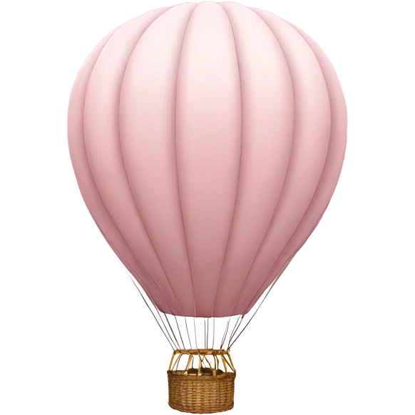 Pale pink hot air balloon  emoji