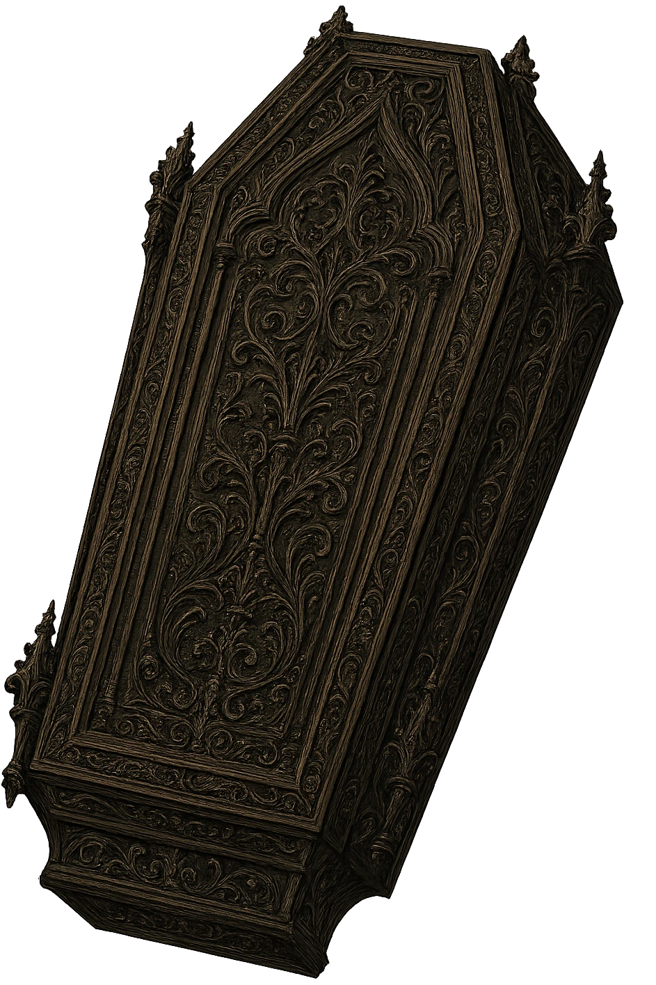 goth object, ornate coffin, intricate emoji
