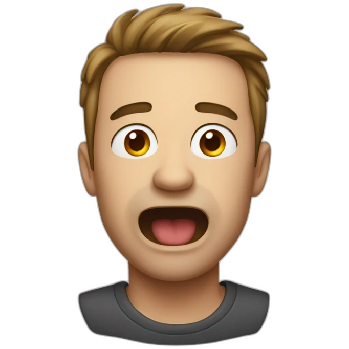 Man with open mouth emoji