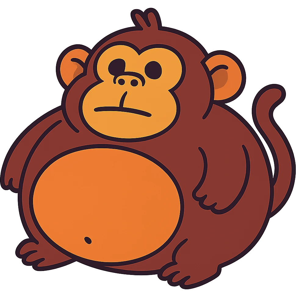 super fat monkey emoji