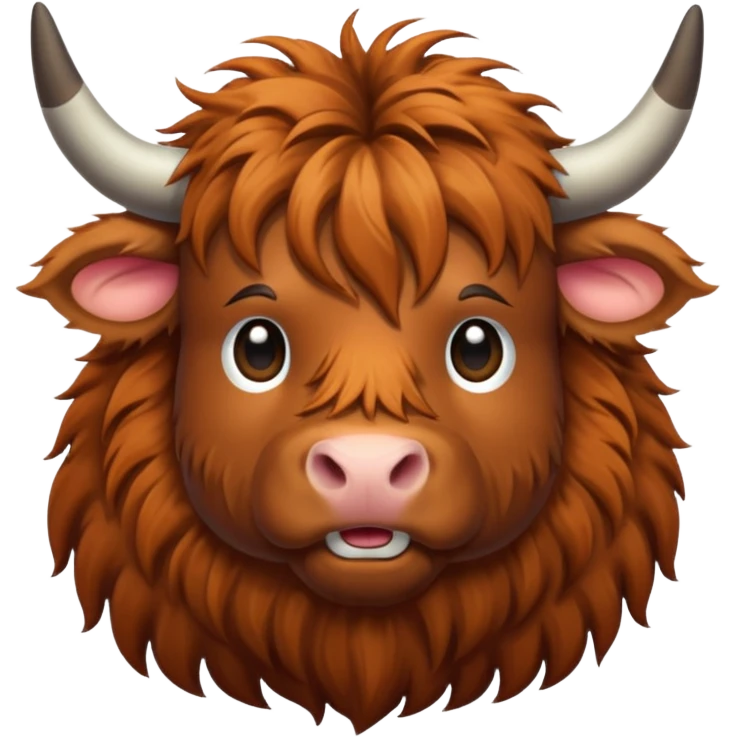 Single color highland cow emoji emoji