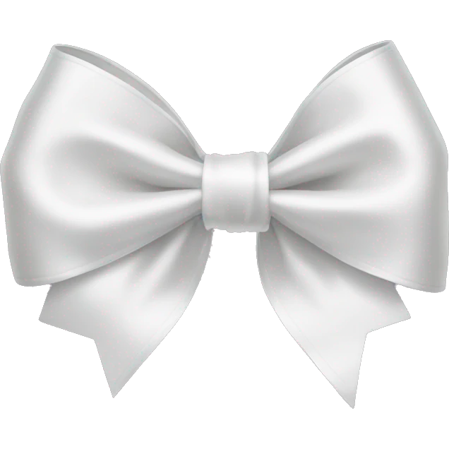 white satin bow emoji