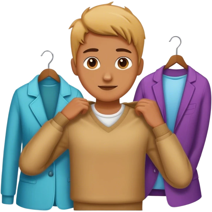 trying on clothes emoji