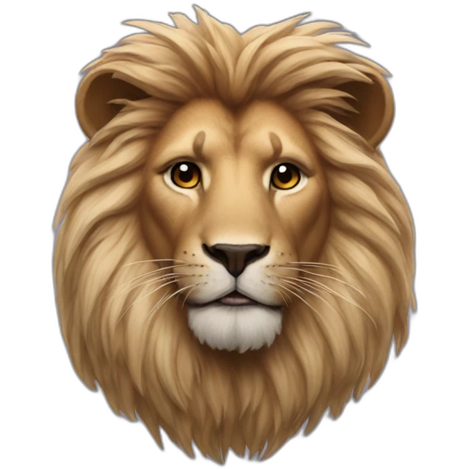 Photorealistic lionhead emoji