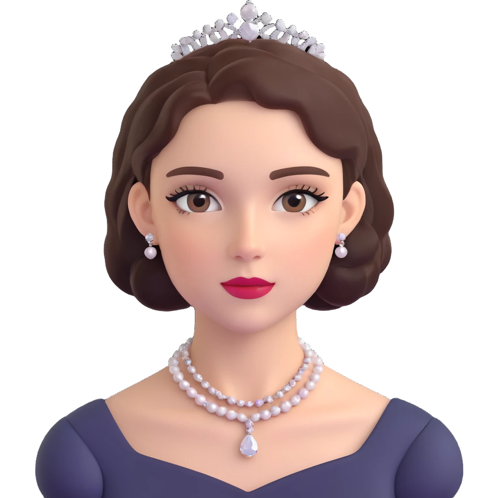 Sophisticated British young woman with classic style, tasteful makeup and delicate jewelry emoji