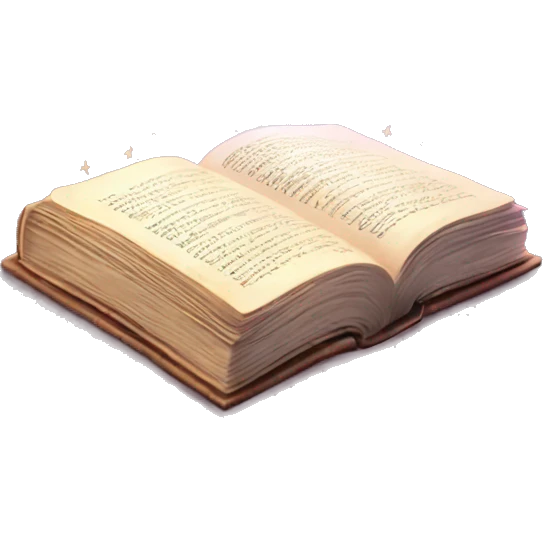 a magical book with a shine emoji