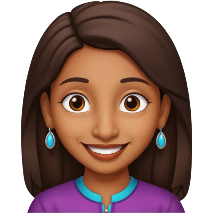 a indian girl with a big nose emoji