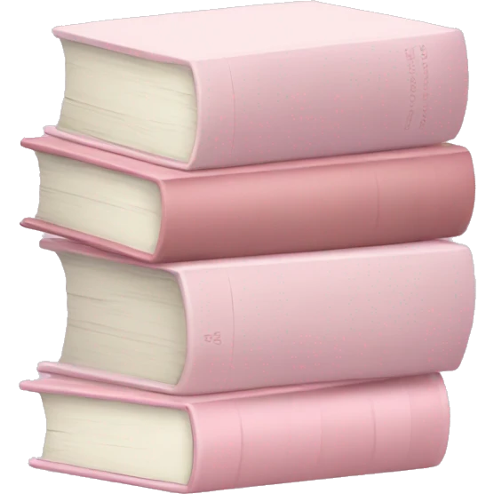 Stack of pale pink books emoji