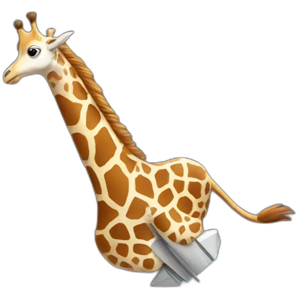 giraffe on a rocket emoji