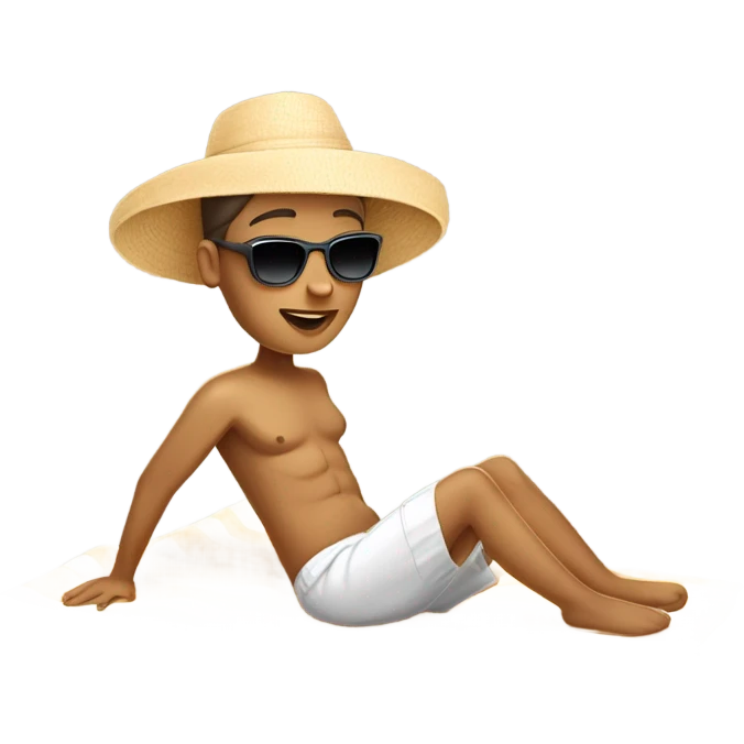 Laying in the sun emoji