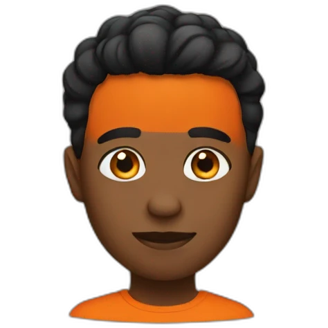 Black and orange emoji