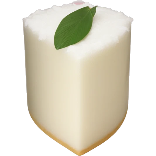 a serving of coconut blancmange emoji