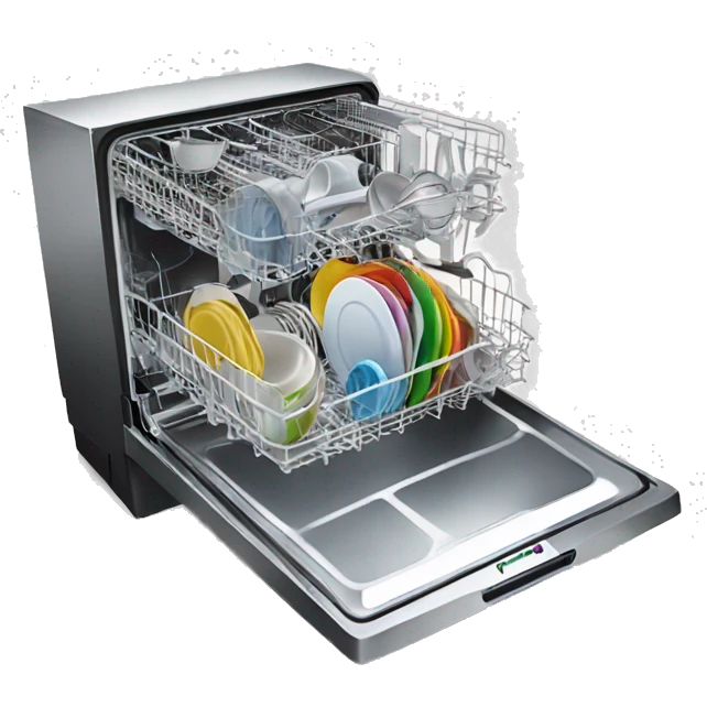 loaded dishwasher diagonal view emoji