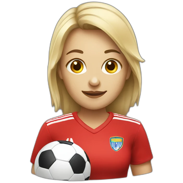 female soccer supporter emoji