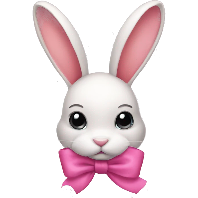 pink bow bunny emoji