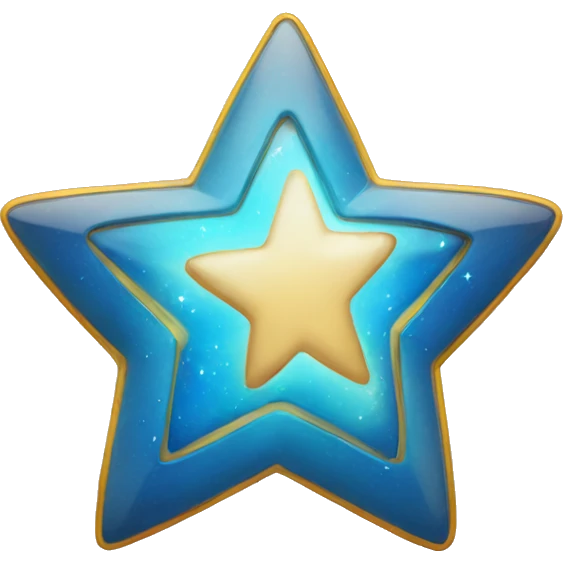 a blue shinning star emoji