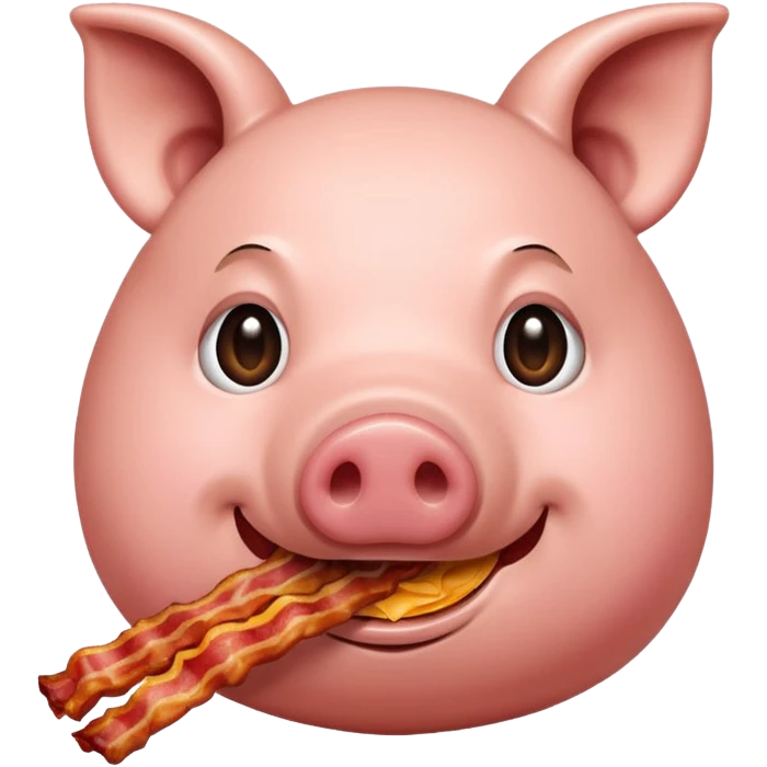 Pig eating bacon  emoji