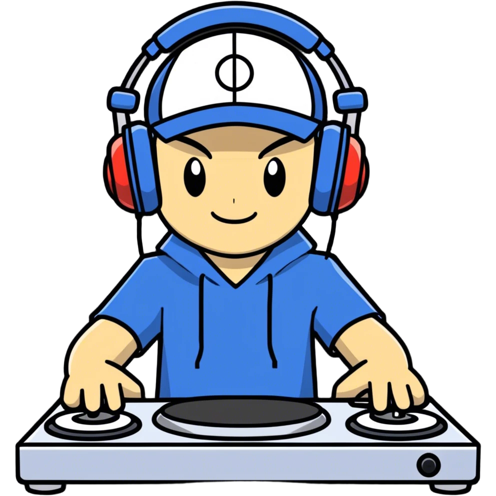 Hot handsome 6ft ash ketchum being a zoom dj emoji