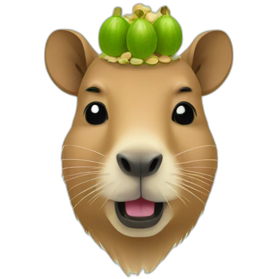 queen-capybara-with-Pistachio emoji