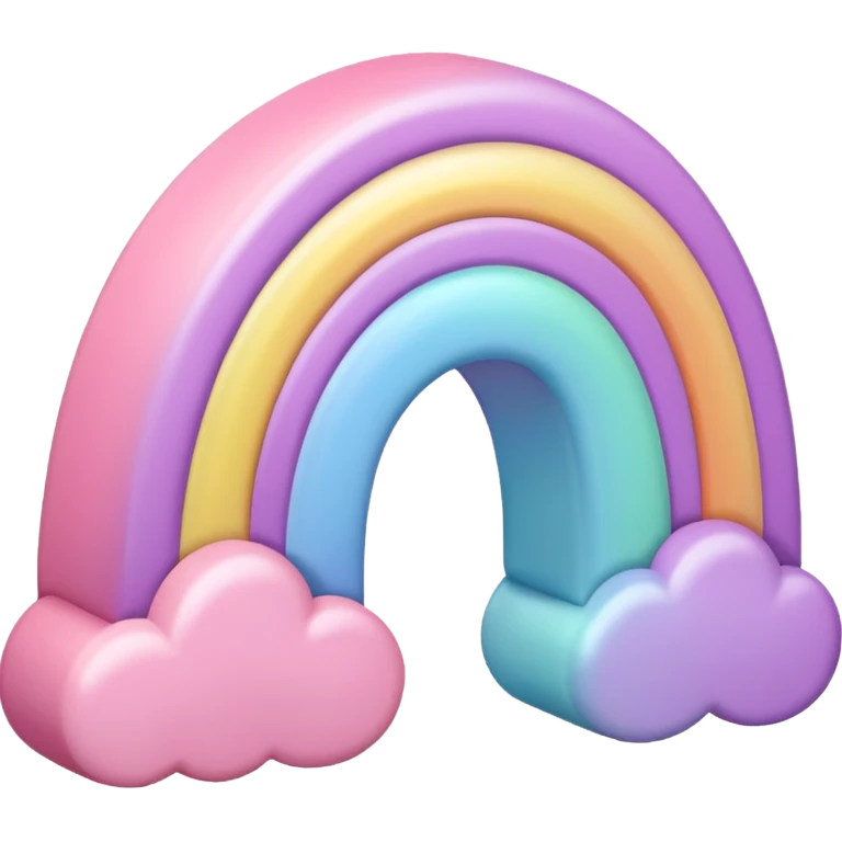 Pink Pastel rainbow emoji