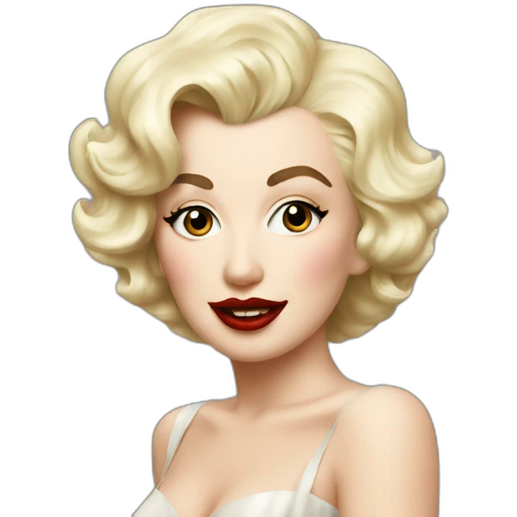 Marilyn monroe with mole emoji