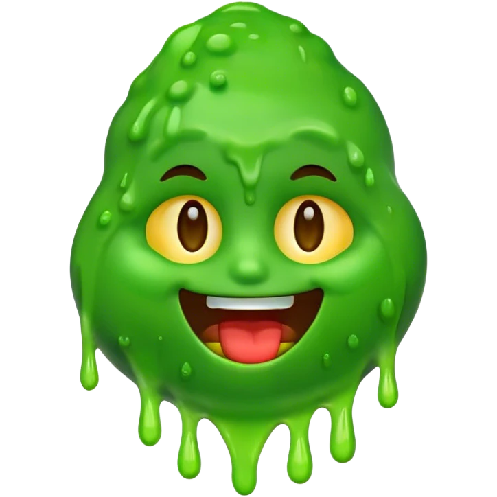an hot emoji face with slime pouring out the mouth emoji