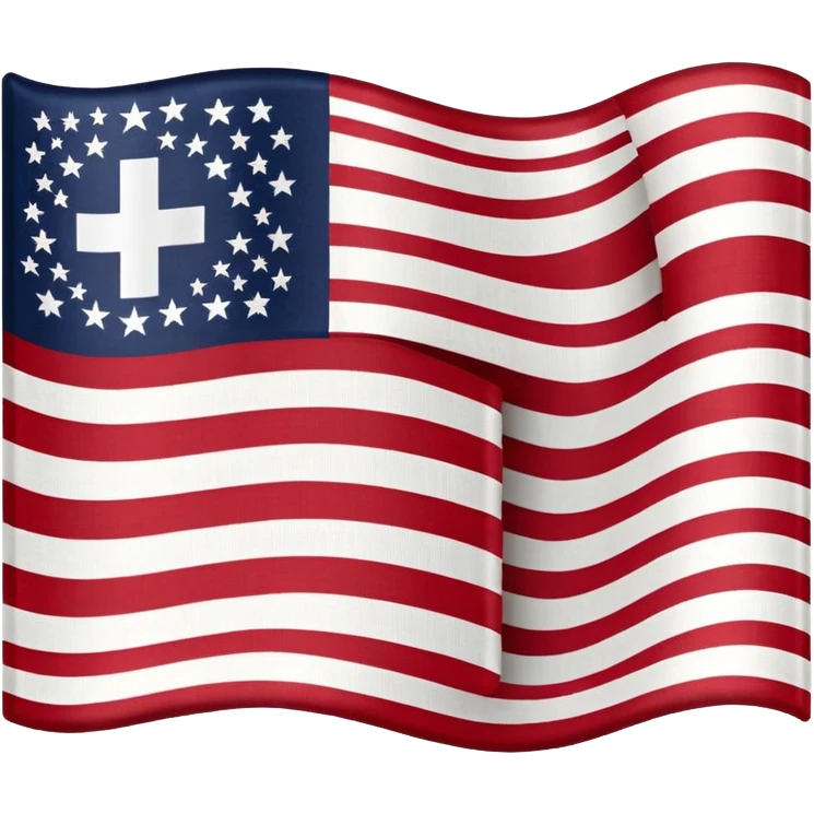 The United States flag with a swastika symbol replacing the stars emoji
