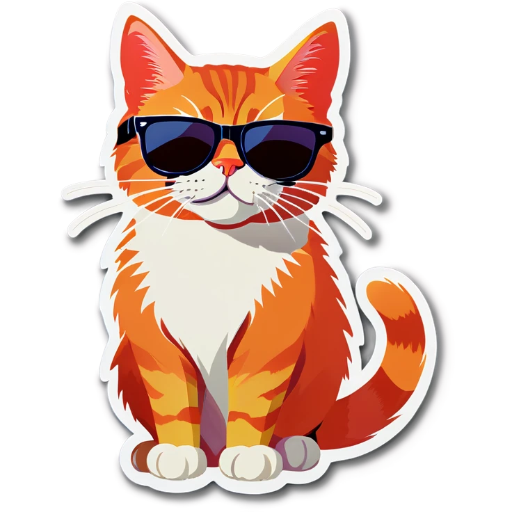 Cat with sunglasses emoji