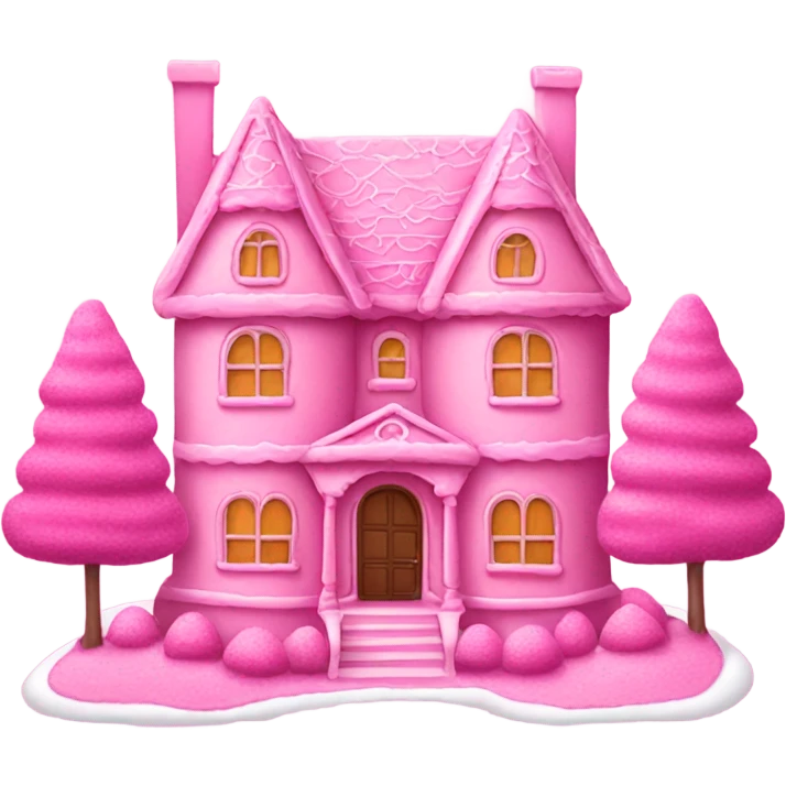 pink gingerbread mansion emoji