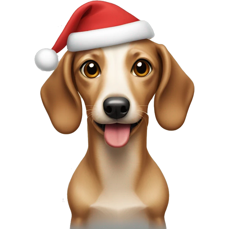 Christmas dog wiener dog emoji
