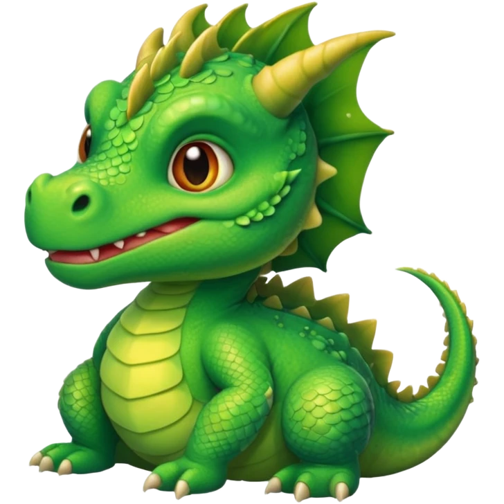 fat choncc baby green dragon emoji