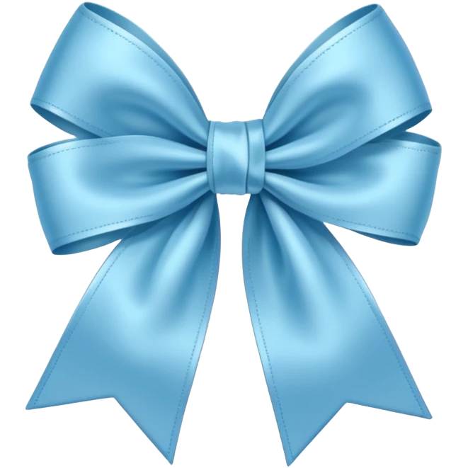Light blue bow cartoonish emoji