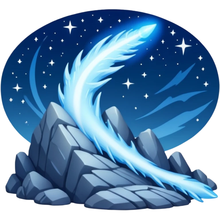 Comet – Icy rock with glowing blue-white tail emoji