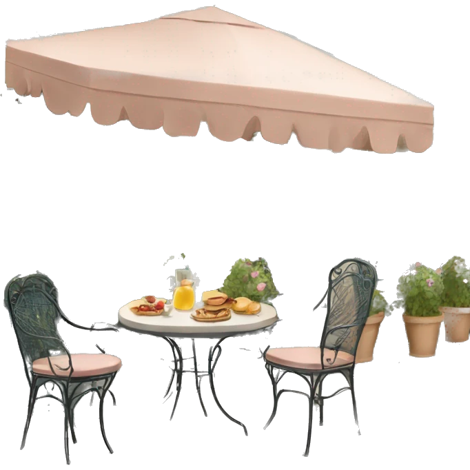 Terrasse Parisienne (deux chaise et une table) emoji