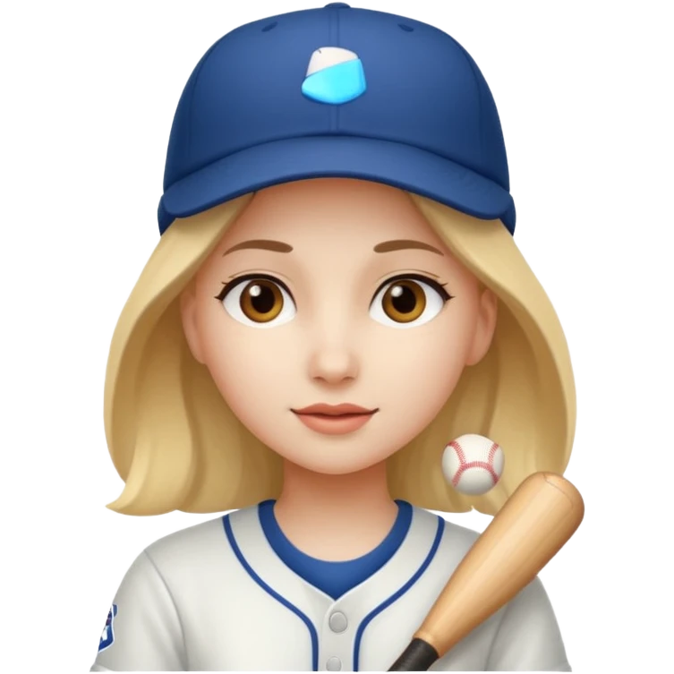 baseball hatted girl emoji