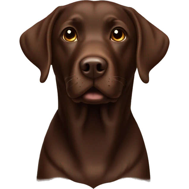 Chocolate brown labrador emoji