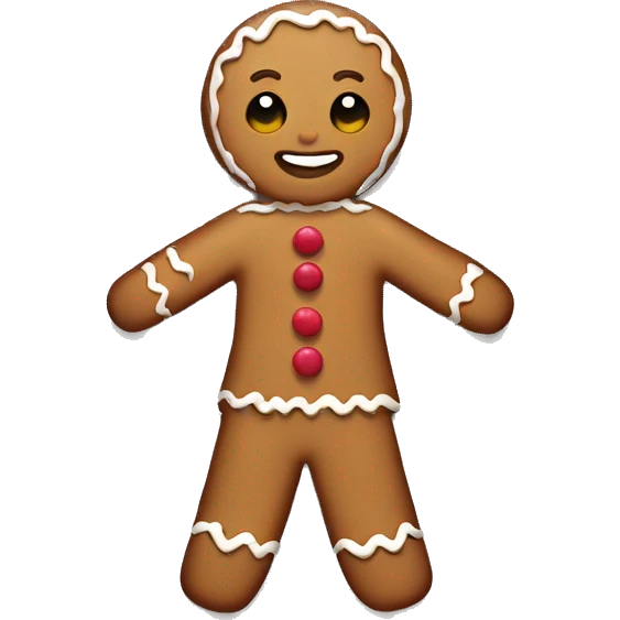 Gingerbread girl minimalistic cute  emoji