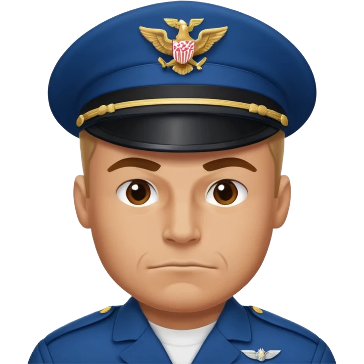 big powerful pumped-up fighter of the navy emoji